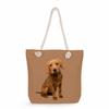 Multifunctional Dog Printed Thick Rope Shoulder Beach Bag Casual Large Capacity Handbag 7621 KTB