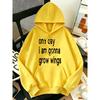Unisex  2026 Trend One Day I Am Gonna Grow Wings Print   Pocket Tops Basic Autumn Hoodie Sports Soft Pullover  Loose Women Clothing