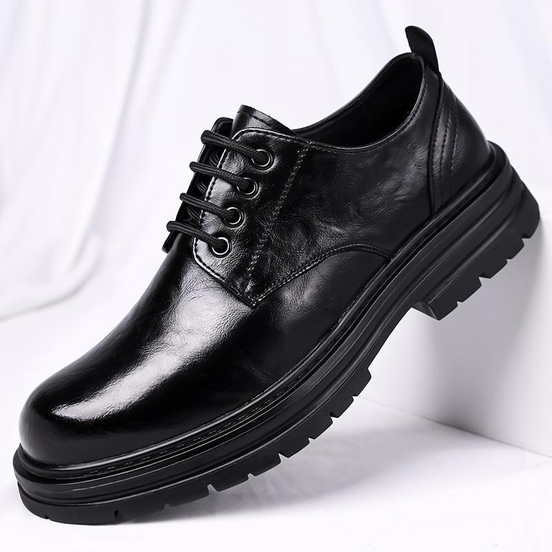 2026 Men's British Style Lace-Up Casual Shoe With Anti-Slip Function Business Oxford Shoes Comfortable And Trendy Workwear Shoes
