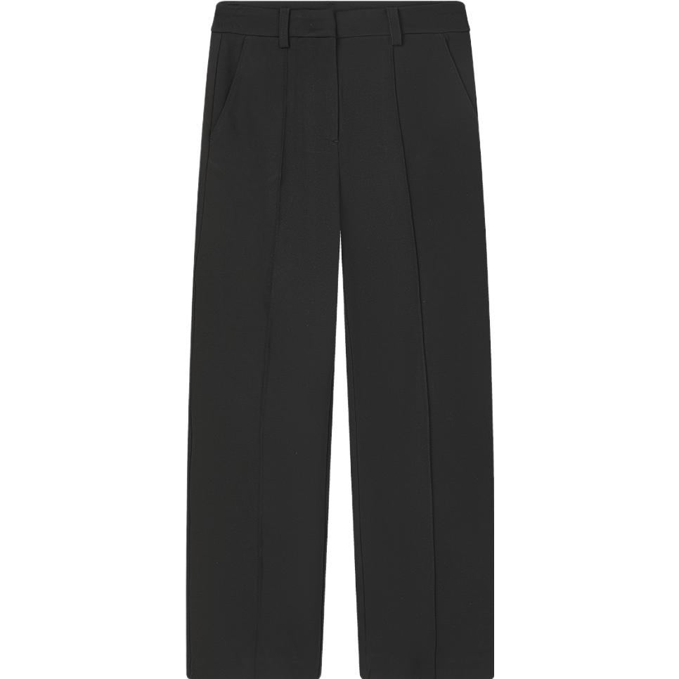 Fila Emerald 2023 Winter New Knit Wide Leg Pants Women Bottoms Black F11W344607F-BK