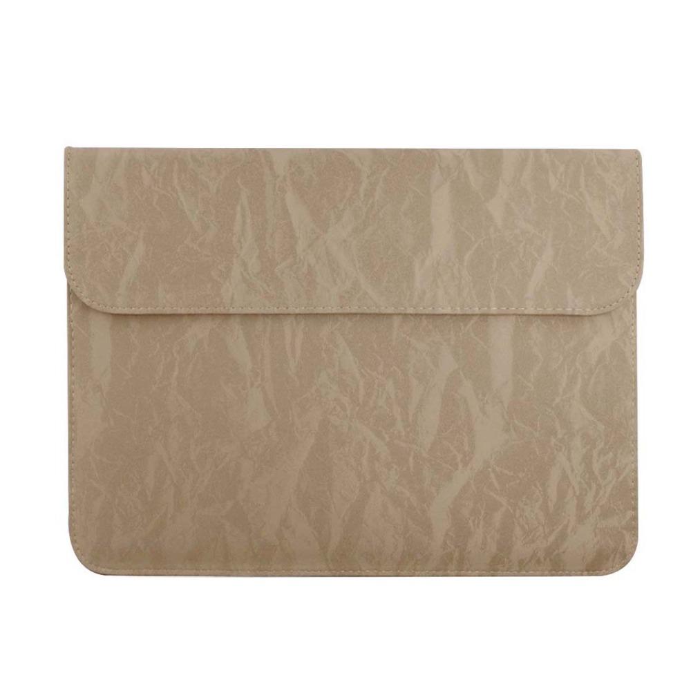 Faux Leather Laptop Sleeve Pouch Magnetic Closure Notebook Sleeve 14inch Laptop Bags Office Use 14inch хаки
