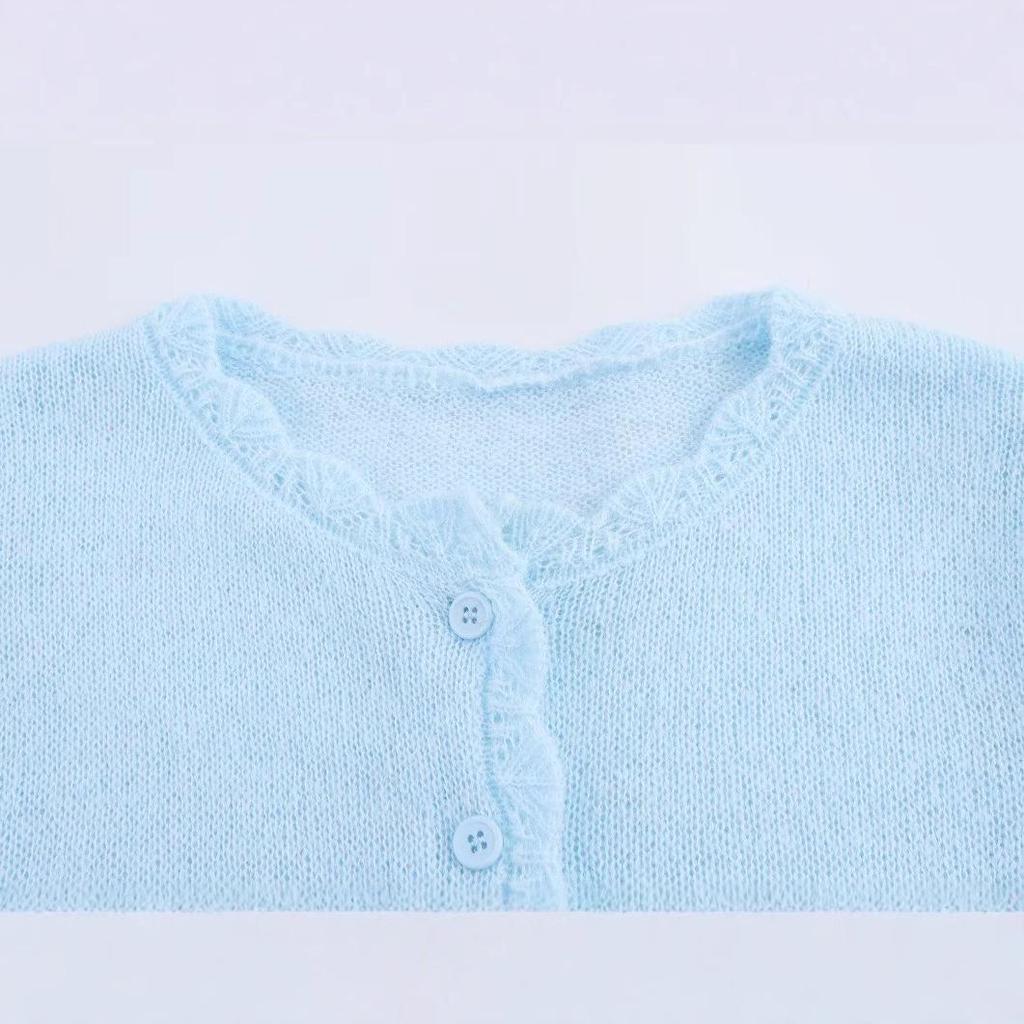 2025 Spring Women's European & American Style Long-Sleeve Knitted Cardigan, Fashionable & Versatile In Three Colors