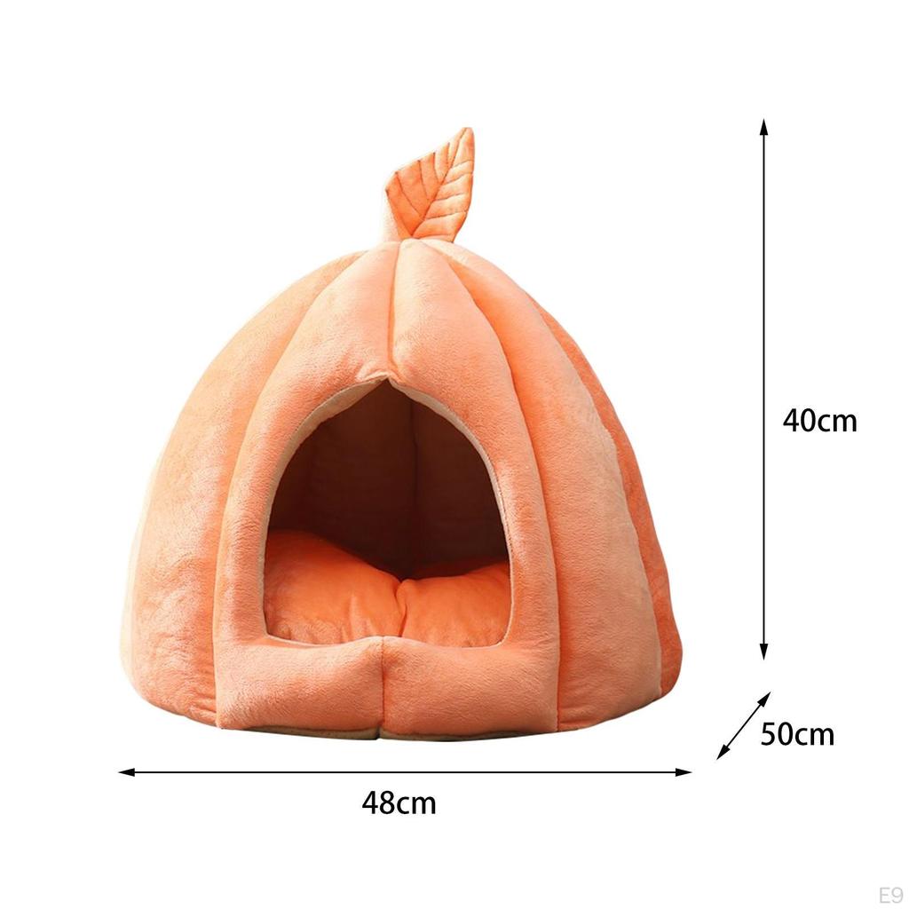 Cat Warm House Dog Tent Nest Removable Cushion Cave Pet Bed for Indoor Cats