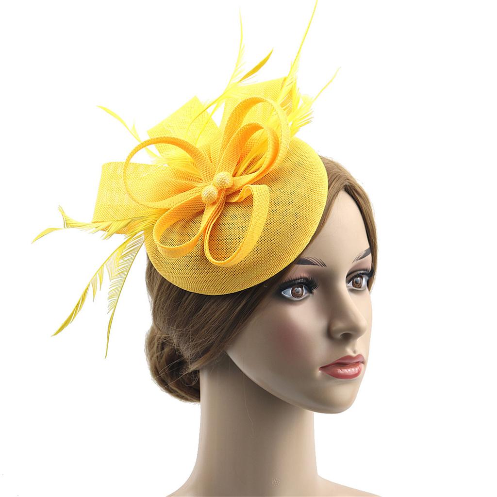 Womens Fascinators and Head Hairpin Set Beaded Decoration Hat Elegant Hair Accesories for Wedding and Theme Parties