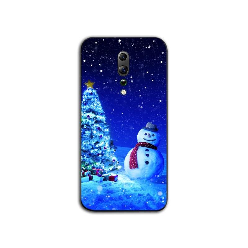 Winter Christmas Snow Tree Pattern Phone Case For OPPO Find X5 X3 X2 A93 Reno 8 7 Pro A74 A72 A53 Soft Black Phone Cover