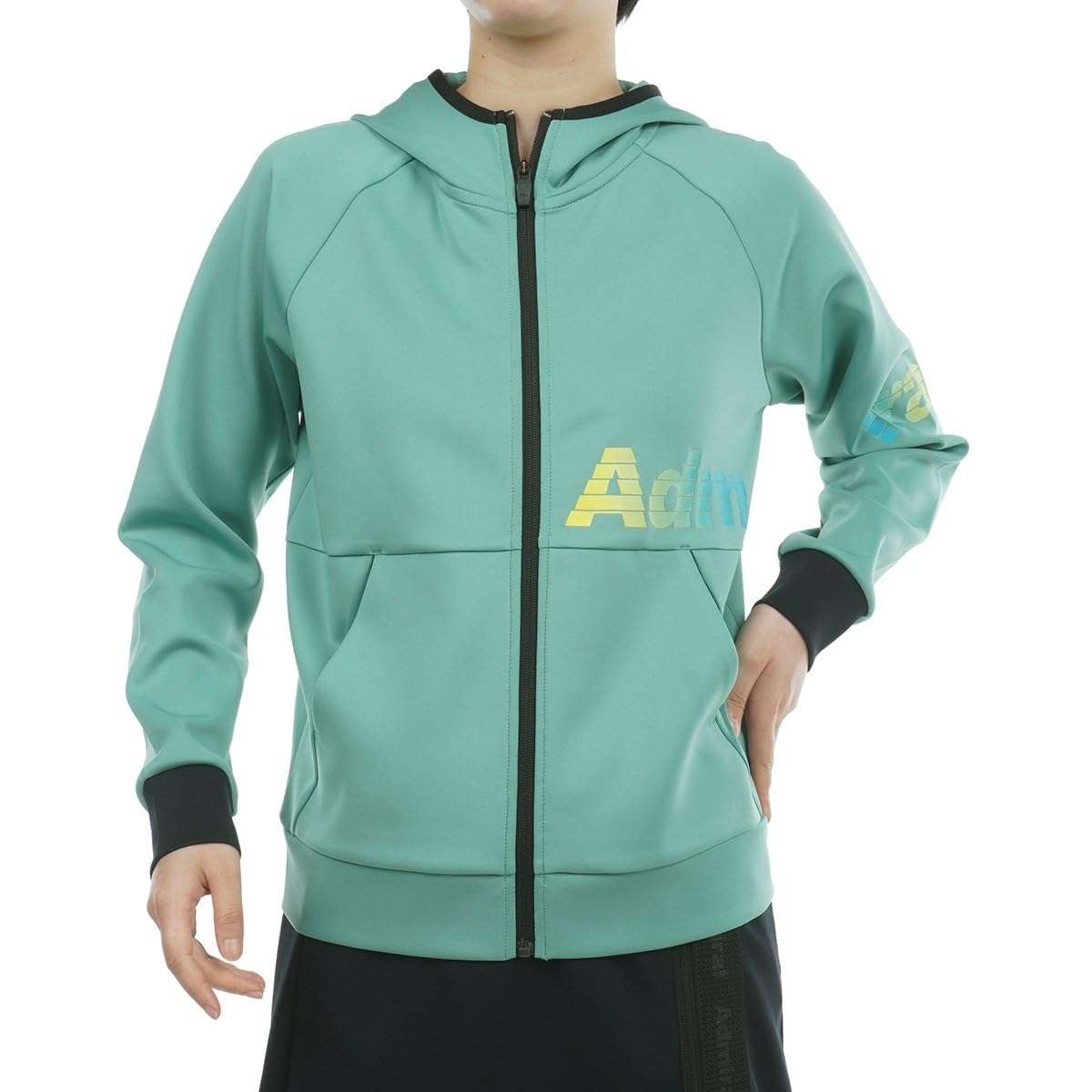 Женский джемпер Admiral Golf ADLA385 с градиентным логотипом и капюшоном из картона, Зеленый (91)