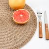 6/4pcs European Style Round Jute Placemat Dining Table Decoration Mats Household Insulation Pad Flower Pot Bowl Mats Cup Coaster