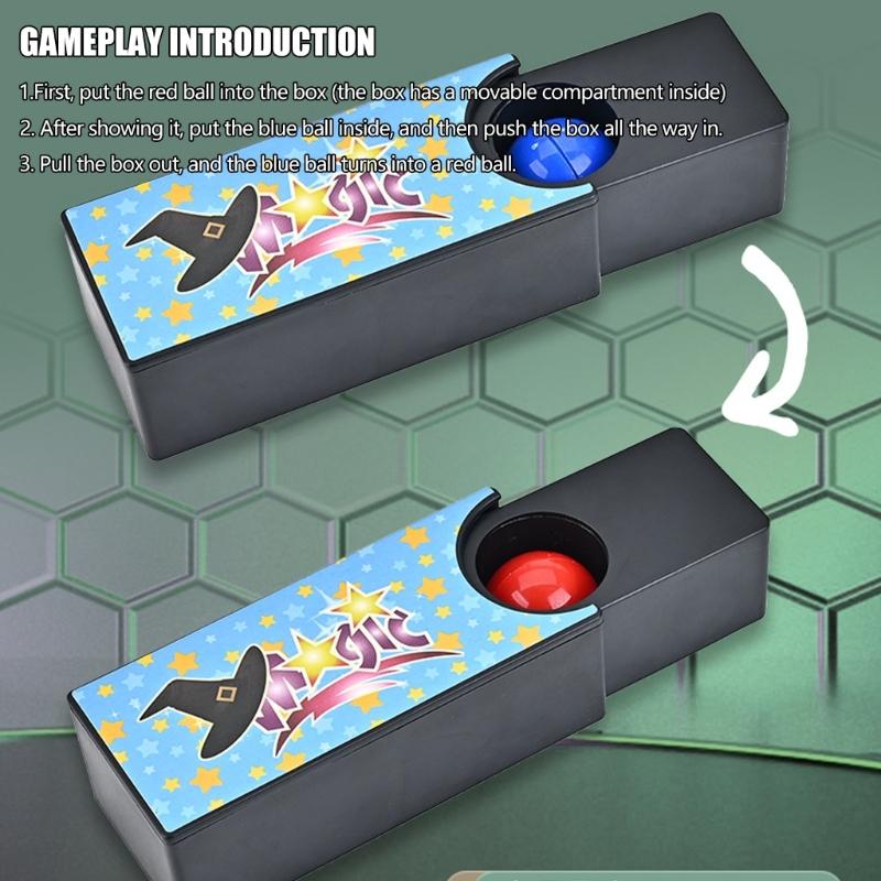 Popular Magics Box Toy With Sliding For Beginner Easy To Perform Ball Vanishing And Color Changing Tricks