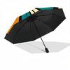 1pc Symmetry Floral Pattern Automatic Folding Umbrella - Design, Durable Iron Frame for Travel, Outdoor, Beach Fashion Accessory a0920038