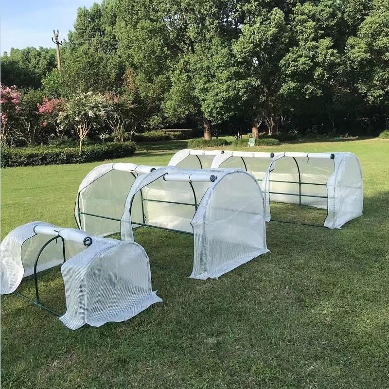 Succulent Greenhouse Potted Plants Growth Thermal Insulation Canopy Portable Tunnel Style Painted Steel Pipe Flower Rack