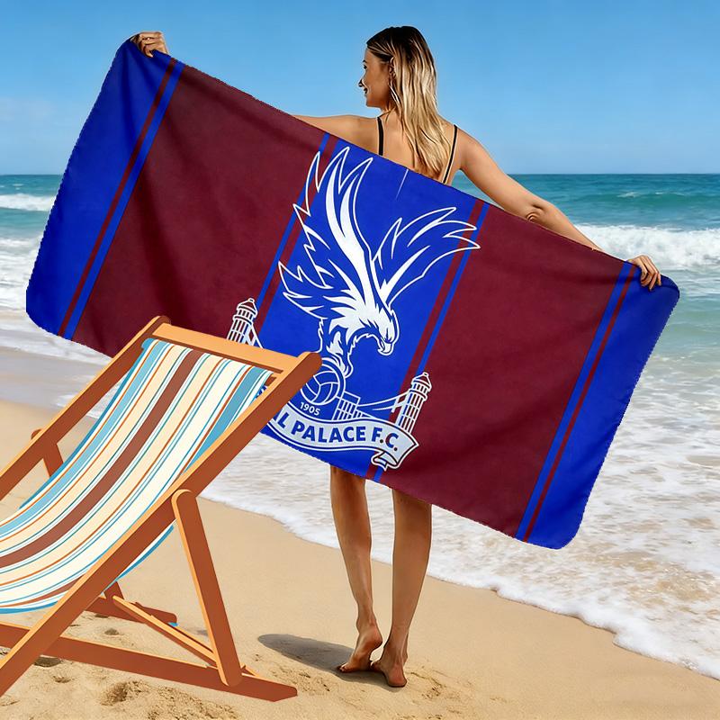 Crystal Palace F.C Print Beach Towel, Large Soft Quick Dry Towel for Beach Camping Swimming