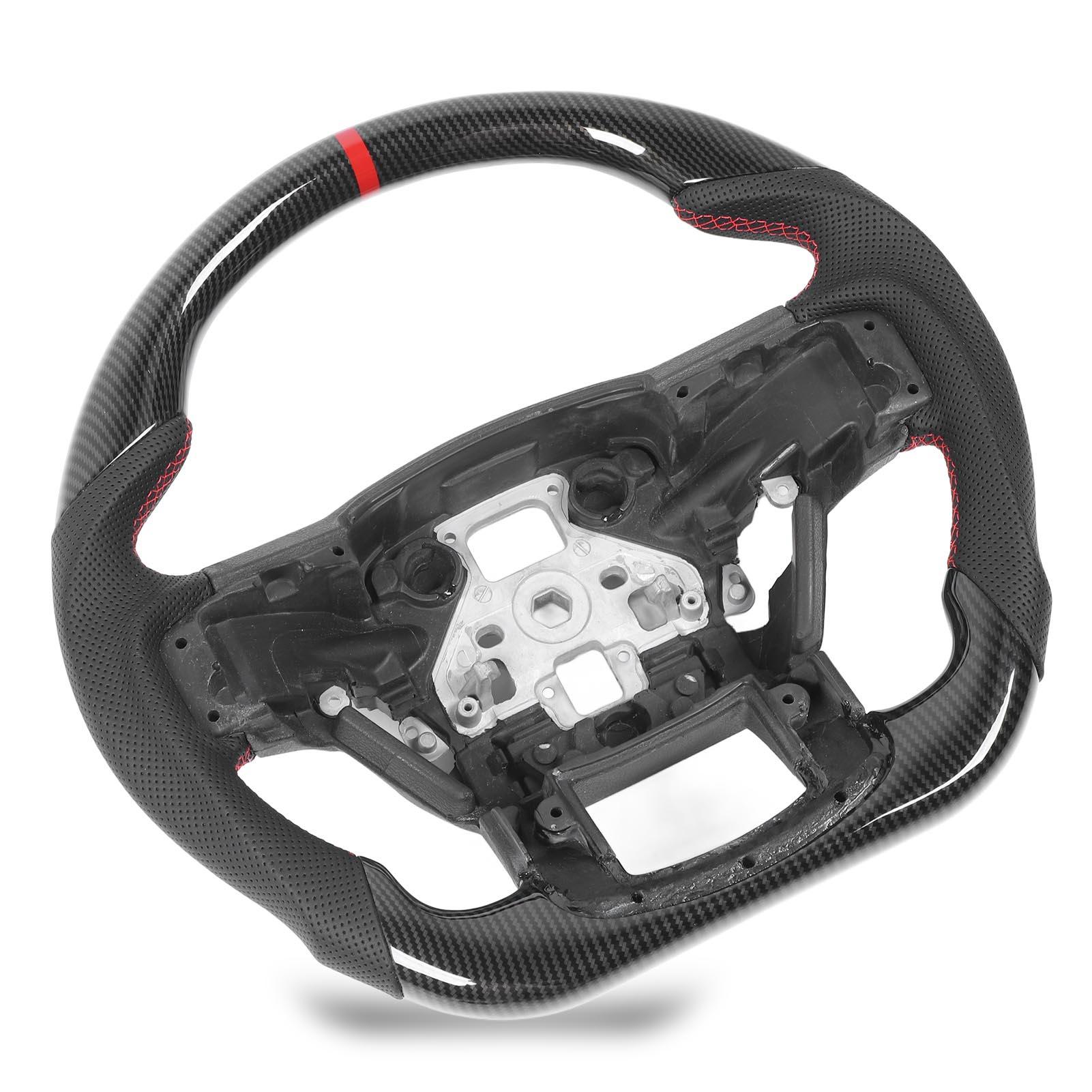 

Рулевое колесо Hydro Dip Carbon Fiber Look из перфорированной кожи с отверстиями для лопастей для Raptor 2017