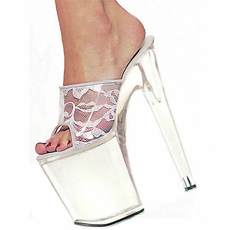 

Женские танцевальные сандалии на платформе, каблук 20 см, платформа до щиколотки 10 см, пикантная обувь на платформе с цветком розы YKC 38
