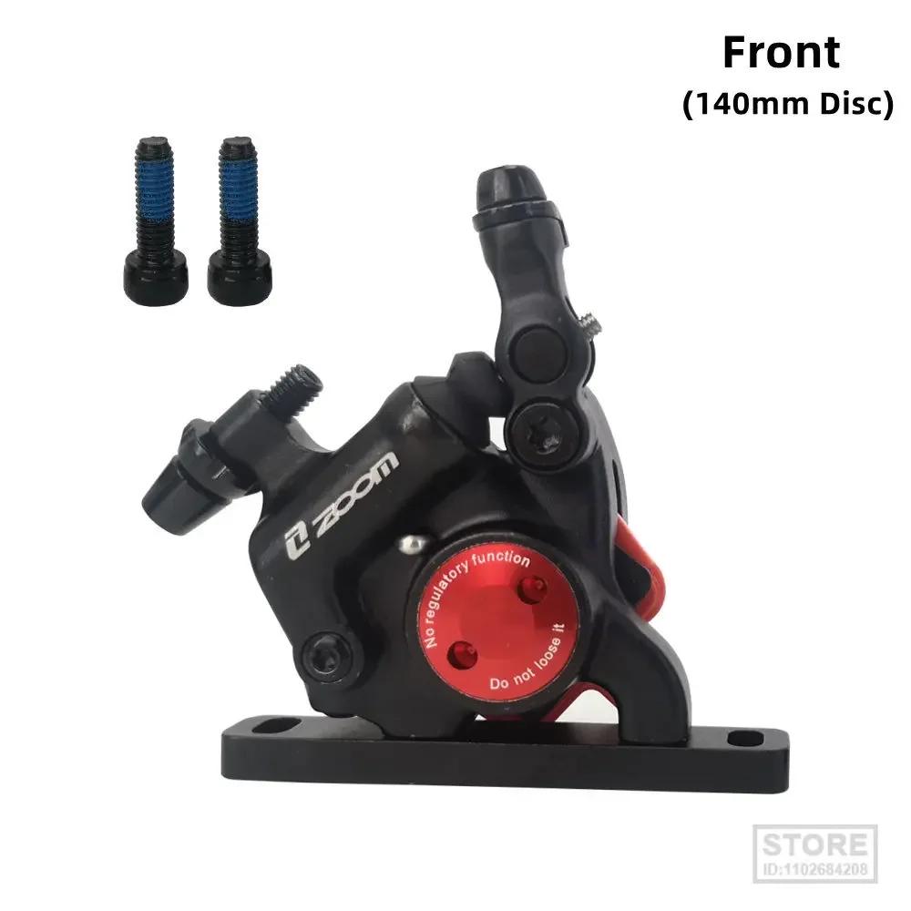 

ZOOM New Road Bike Disc Brake Calipers Front Rear Hydraulic Brake Disc HB105 Line Pull Brake Oil 140/160mm Rotor Bicycl Brak Set 140mm black front