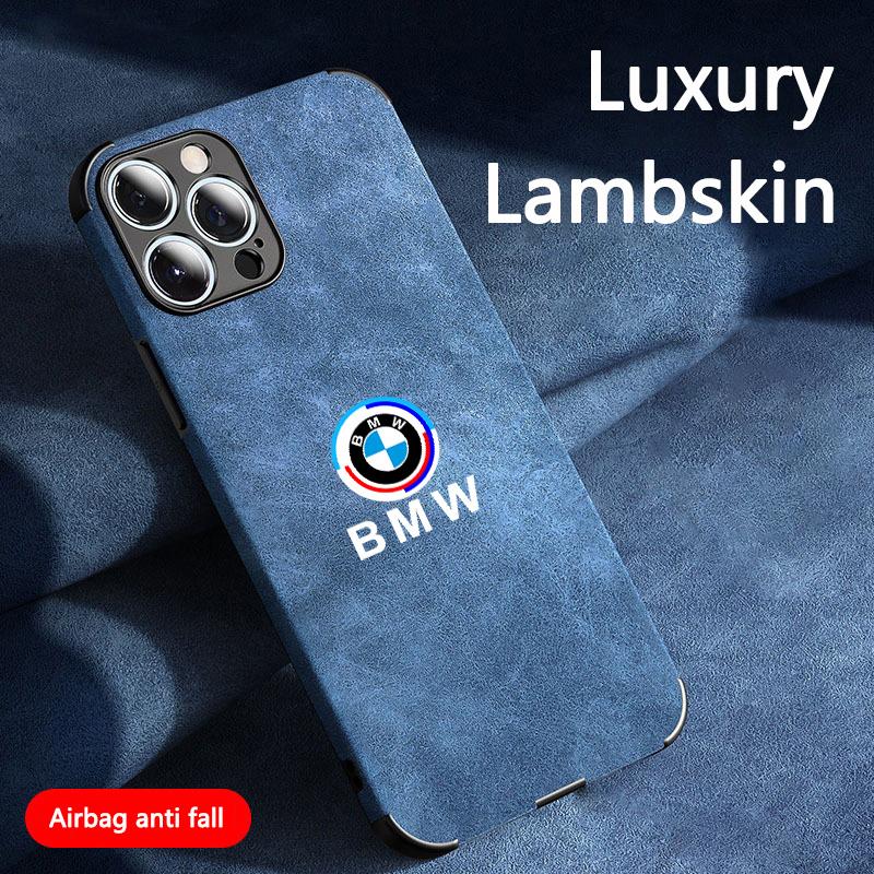 Luxury Suede All-inclusive Phone Case Protector Cover For BMW 50th for iPhone 11 12 13 14 15 16 17 Pro X XR XS Max Mini 7 8 Plus FS0