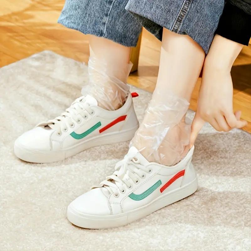 100Pcs Disposable Foot Covers - Soft & Comfortable Plastic Shoe Covers for Daily Use, Foot Care & Shoe Try-On Protection, HygiFoot Protection