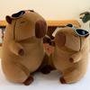 Wear Glasses Capybara Plush Toy Cartoon Capibara Fluffty Doll Cute Capybara Plush Doll  Home Decor