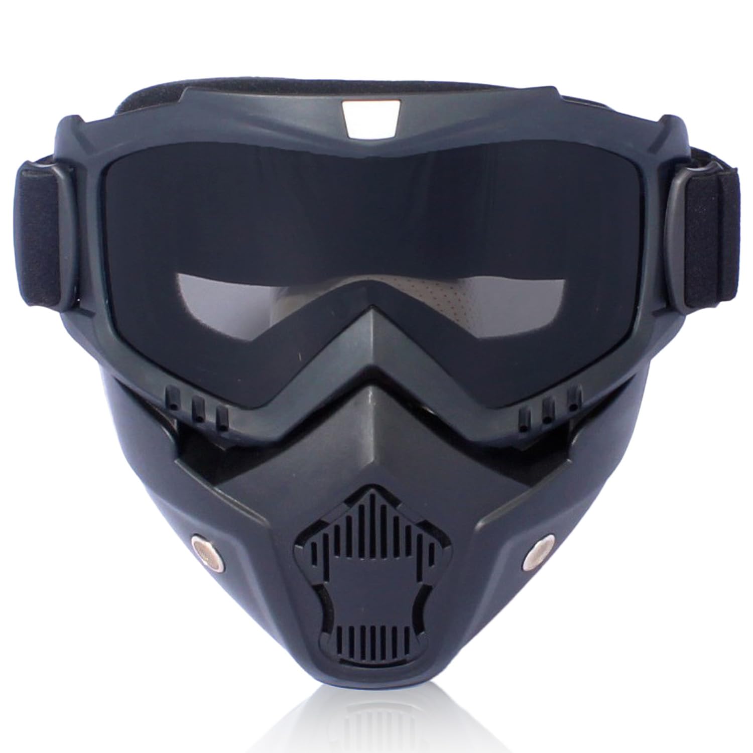 

Airara Маска для лица с отстегиваемыми водонепроницаемыми и УФ-очками для и серые очки, Защита, Мотоцикл, Мотокросс, Туринг, серый