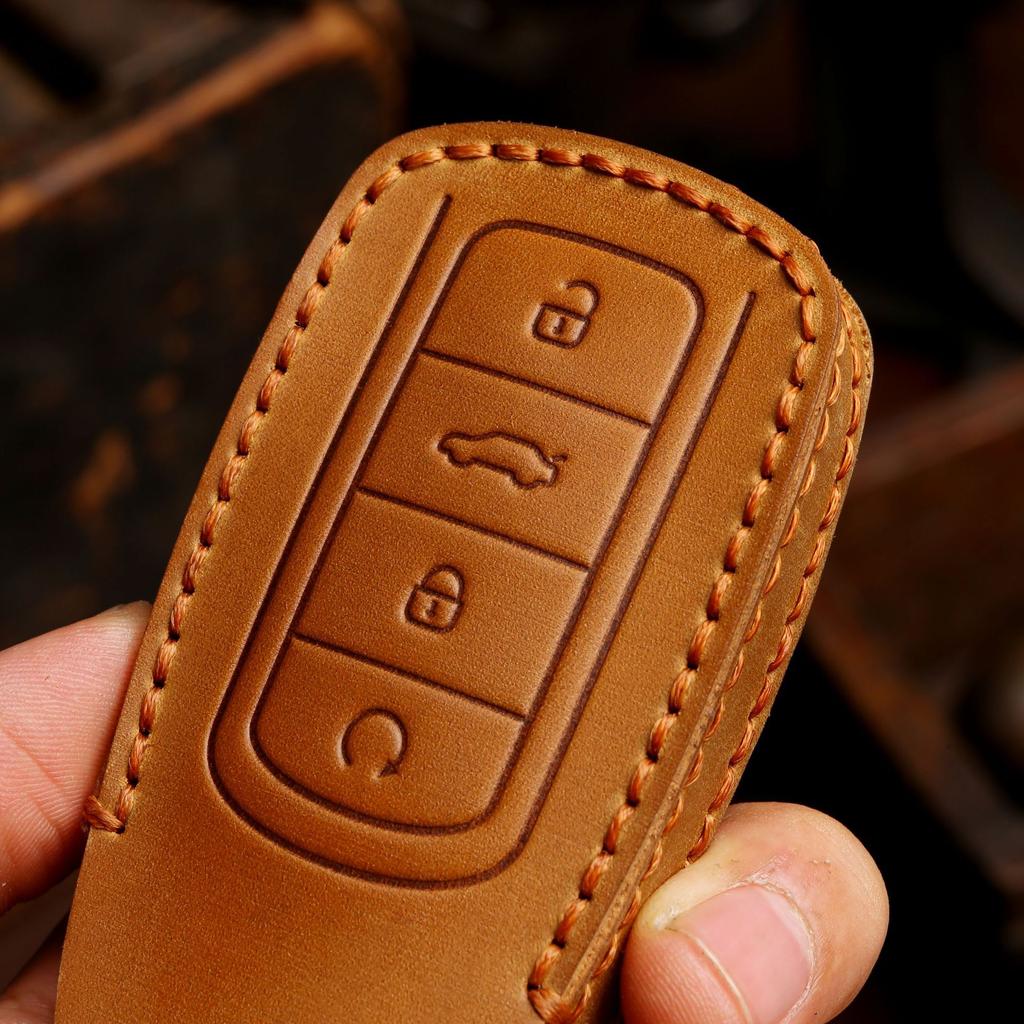 Leather Case Accessories for Chery Tiggo 7/8 Pro 8 PLUS Arrizo 5 Car Key Fob Cover Protector Skin Holder Shell Bag Keychain Set
