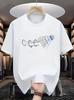 Unisex Crew Neck Tee Badminton Shuttlecock Motion Print Short Sleeve Loose Oversized Male Sport Casual Breathable Basic Wear Top