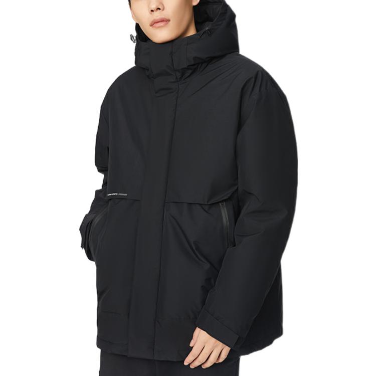 Li Ning Sports Trendy Collection Down Jacket Men's Black AYMR143-1