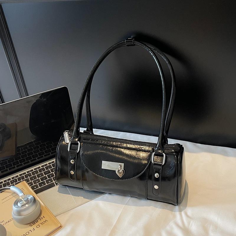 Niche bowling handbag women's 2025 summer new fashion simple Spice girl commuter shoulder messenger women's bag