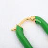 Hot Brand Vintage Green Earrings Luxury Jewelry for Women Fashion Designer Eardrop Lady Party Fine Quality Big Long Ear Stud