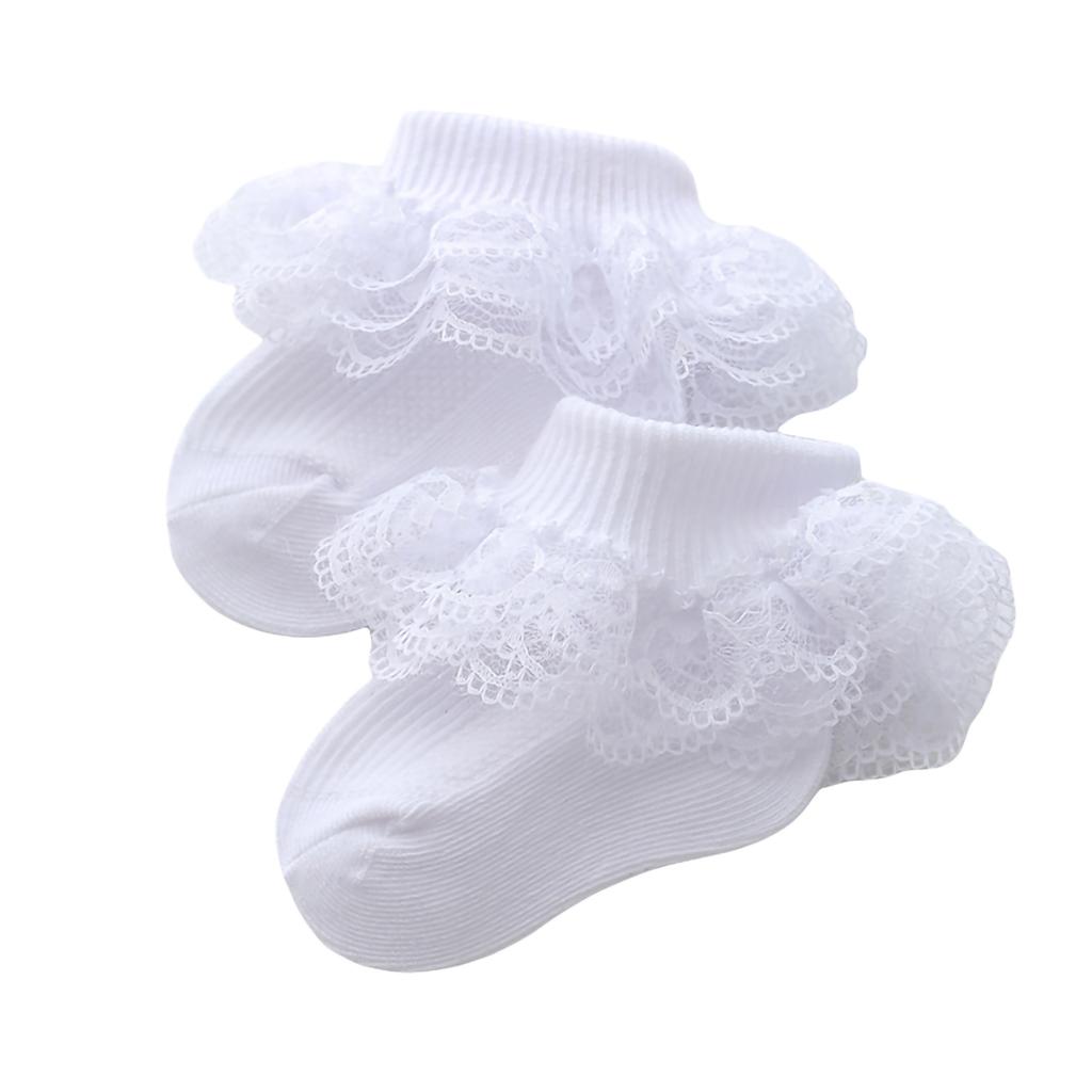 0-12 Monate Neugeborenes Baby Baumwollsocke Spitze Prinzessin gekämmte Baumwollsocken für Mädchen Sommer Frühling Säugling Baby Rüschen Kurze Socken