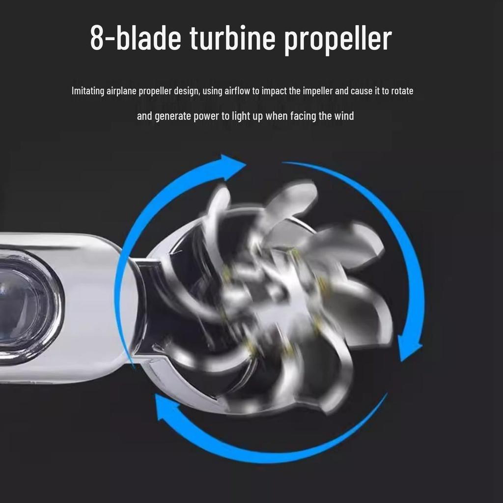 Wind-Powered LED Car Daytime Running Lights with Wireless Strobe