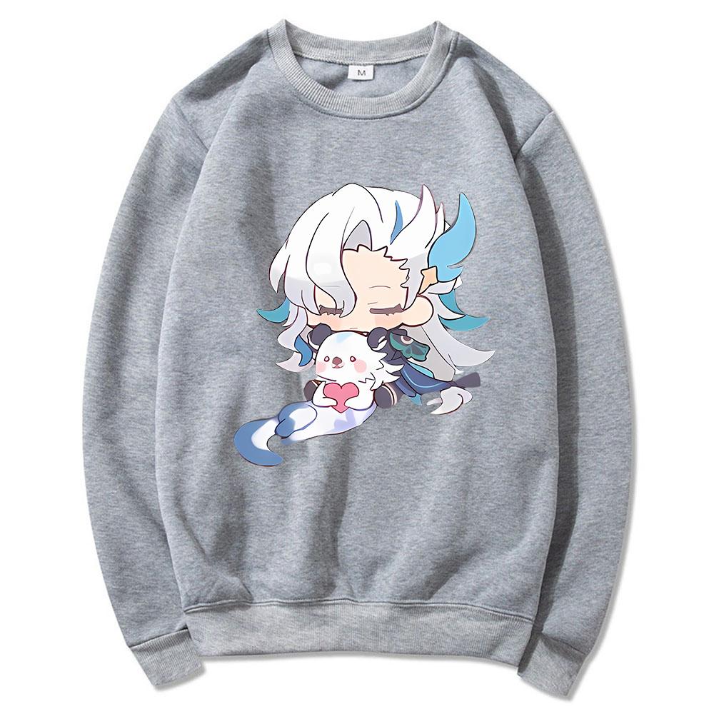 Genshin Impact Neuvillette Hanorac anime unisex Hanorac clasic clasic Harajuku Îmbrăcăminte bărbați și femei Clasic simplu la modă