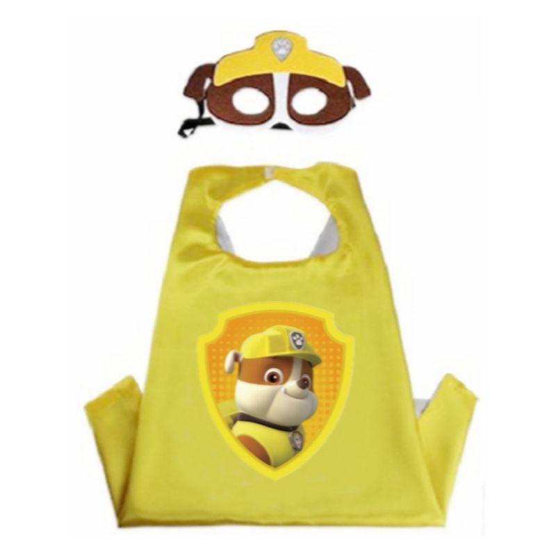 

Привлекательный плащ и маска Щенячий патруль, костюм для косплея для детских маскарадных вечеринок Yellow