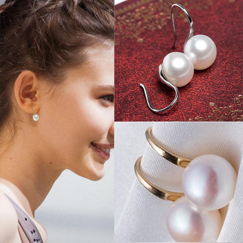 Stud Earrings ABS 2PC Korean Style Small Jewelry Pearl Earrings Hot Sale Pearl Environmental Protection Artificial