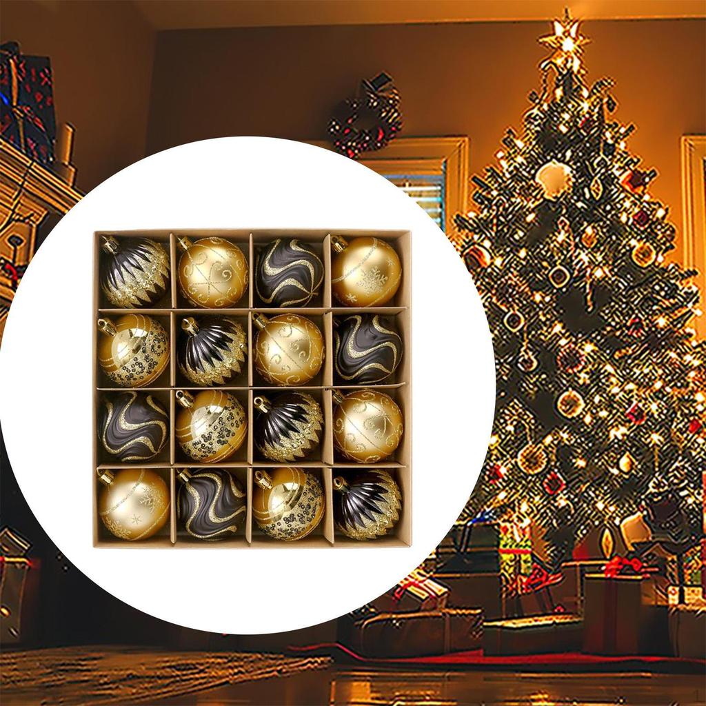 16 Pieces Christmas Ball Ornaments Hanging Crafts Charm Pendants Xmas Decorations for