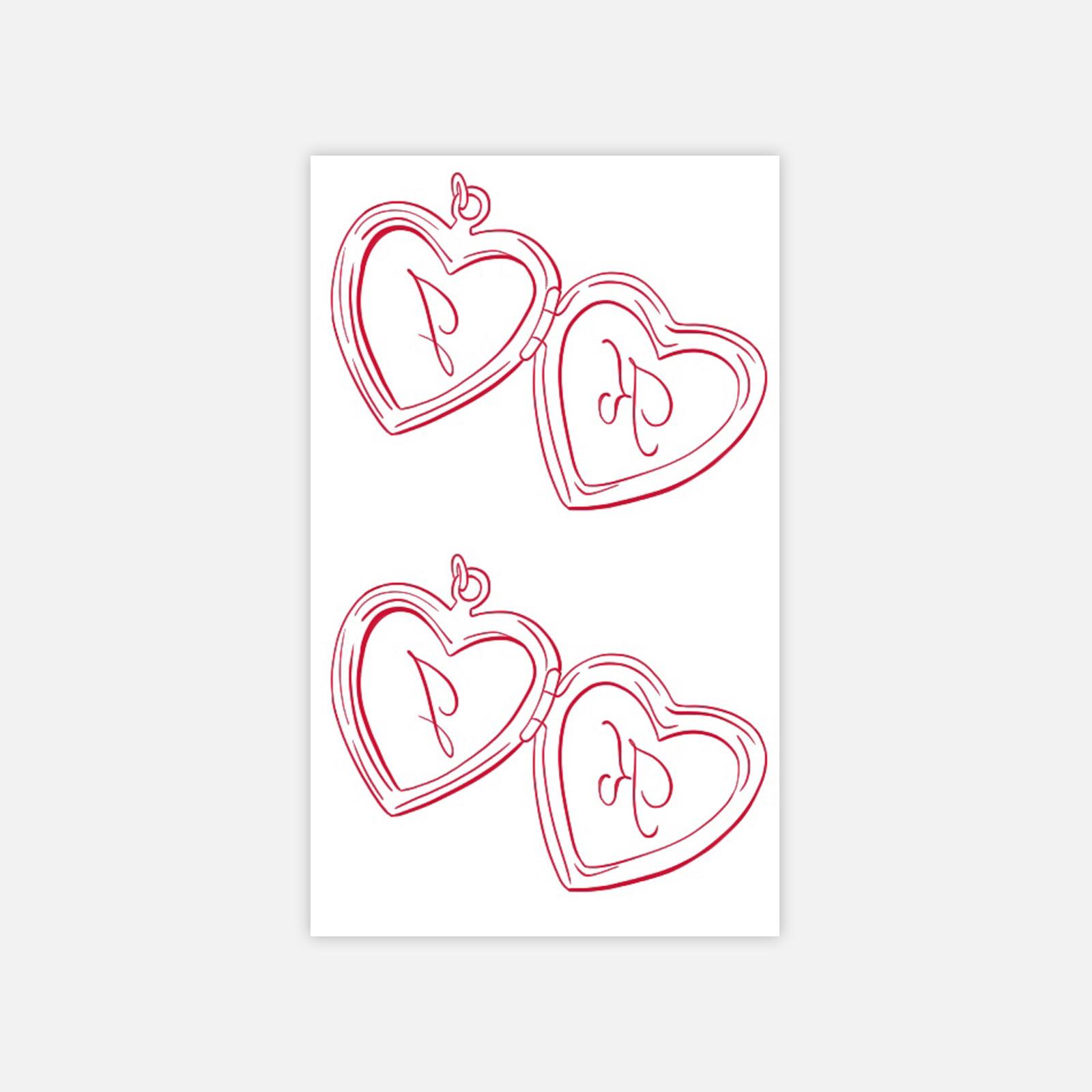 High-Value Girl Romantic Love Lock Tattoo Sticker Simple Personalized Tattoo Sticker 6*10