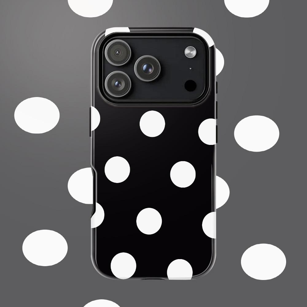 

Clmj Ретро Чехол для телефона в горошек для IPhone 17 16e 16 15 14 13 12 11 X XS XR 8 Air Pro Max Plus Роскошная Двухслойная Задняя Крышка iPhone 11