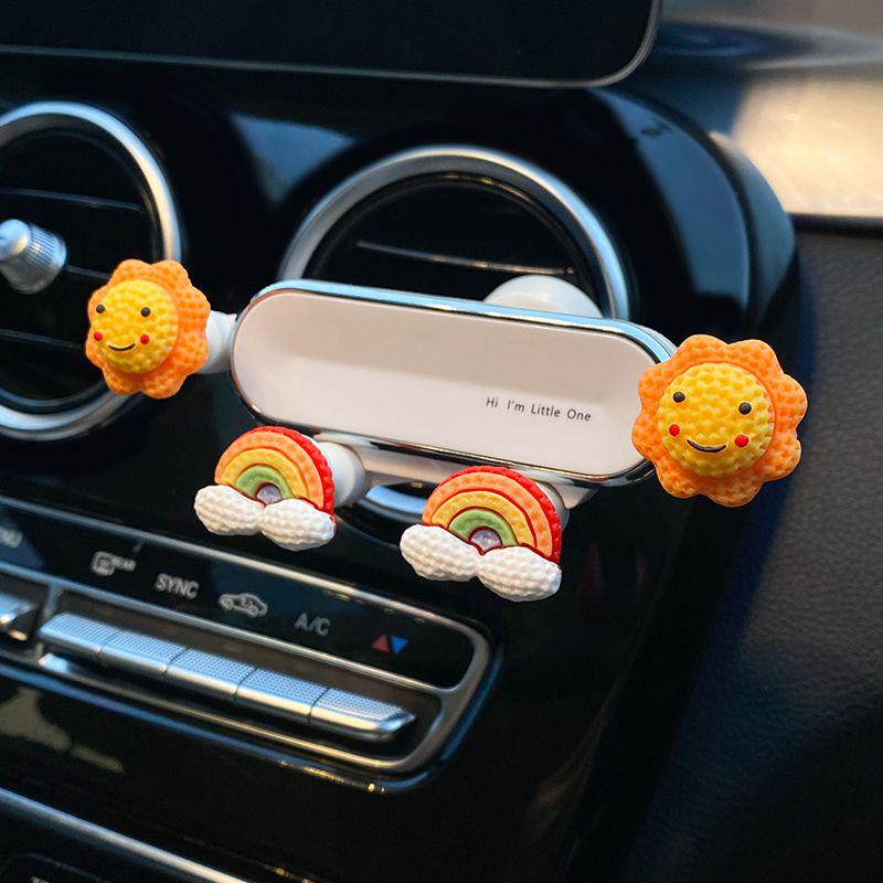 Cute Cartoon Car Phone Holder with Suction Cup and Air Vent Mount for Navigation Standard