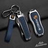 Alloy Leather Car Key Case Cover 3/4 Button Key Protector Shell For Porsche Panamera Cayenne 971 911 9YA Macan Boxster STICKER IJCDF1