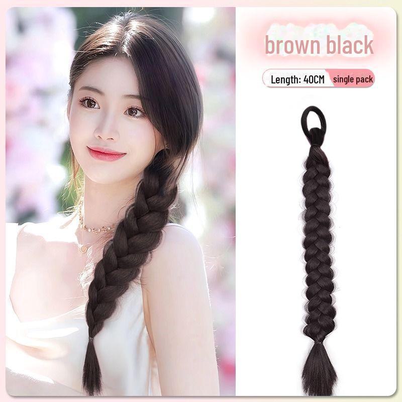 Y2K Highlighted Double Ponytail Braids for Women – Gradient Style