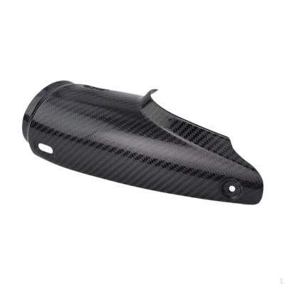 Motorcycle Exhaust Heat Shield Guard Professional Carbon Fiber Replacement Flap Cover Part