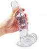 Transparenter realistischer Dildo mit leistungsstarkem Saugnapf. Weibliche Dilos, Sexspielzeug, männlicher Analdildo, Butt Plug, weibliches Sexspielzeug für Frauen, Shop