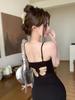 Slimming Backless Hollow-Out Camisole Dress - Sexy Nightclub Style for Women