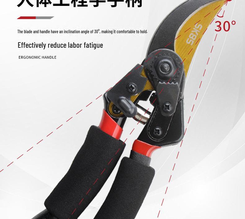 Heavy-Duty SK5 Steel Pruning Shears for Thick Branches, Gardening, and Nursery Tasks