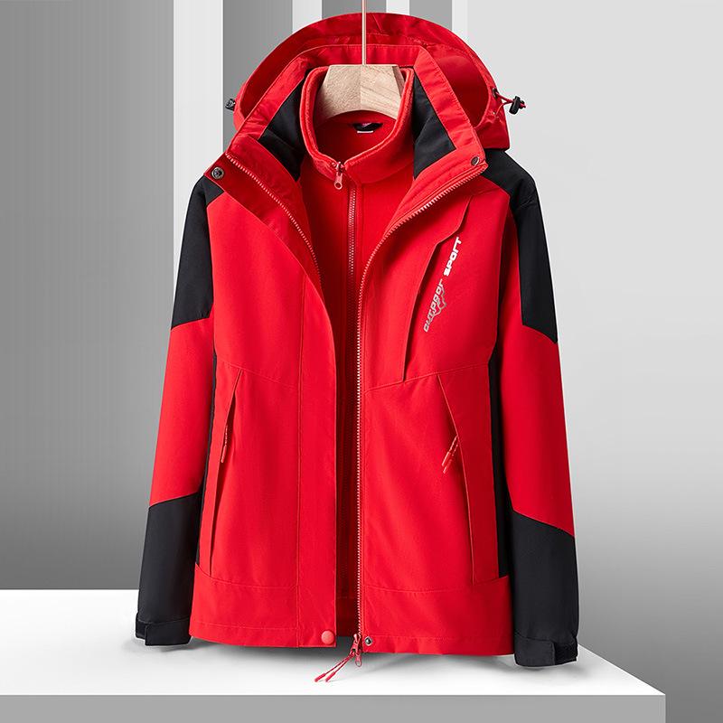 Mink Velvet Liner 3-in-1 Windproof Waterproof Jacket for Women & Men - Detachable, Warm Outerwear