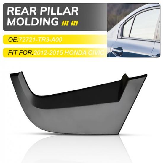 Rear Door Molding Pillar For Garnish 2012-2015 Honda Civic Passenger Right Side