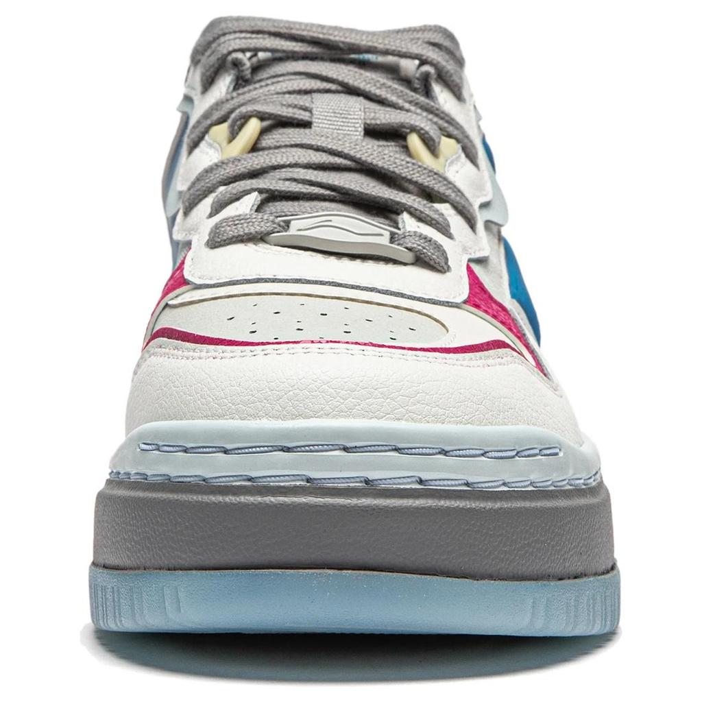 New LiNing Future C1 Slip Resistant Cushioning Abrasion Resistant Support Low top Casual Shoes Women's White Gray Pink AGCU032-14