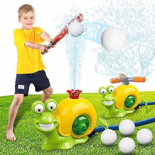 Wasserspielzeug Rasensprenger Ballwerfer Baseball 2in1 Lernset