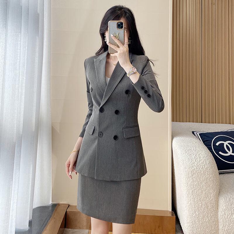 Women's Double-Breasted Professional Suit Set
