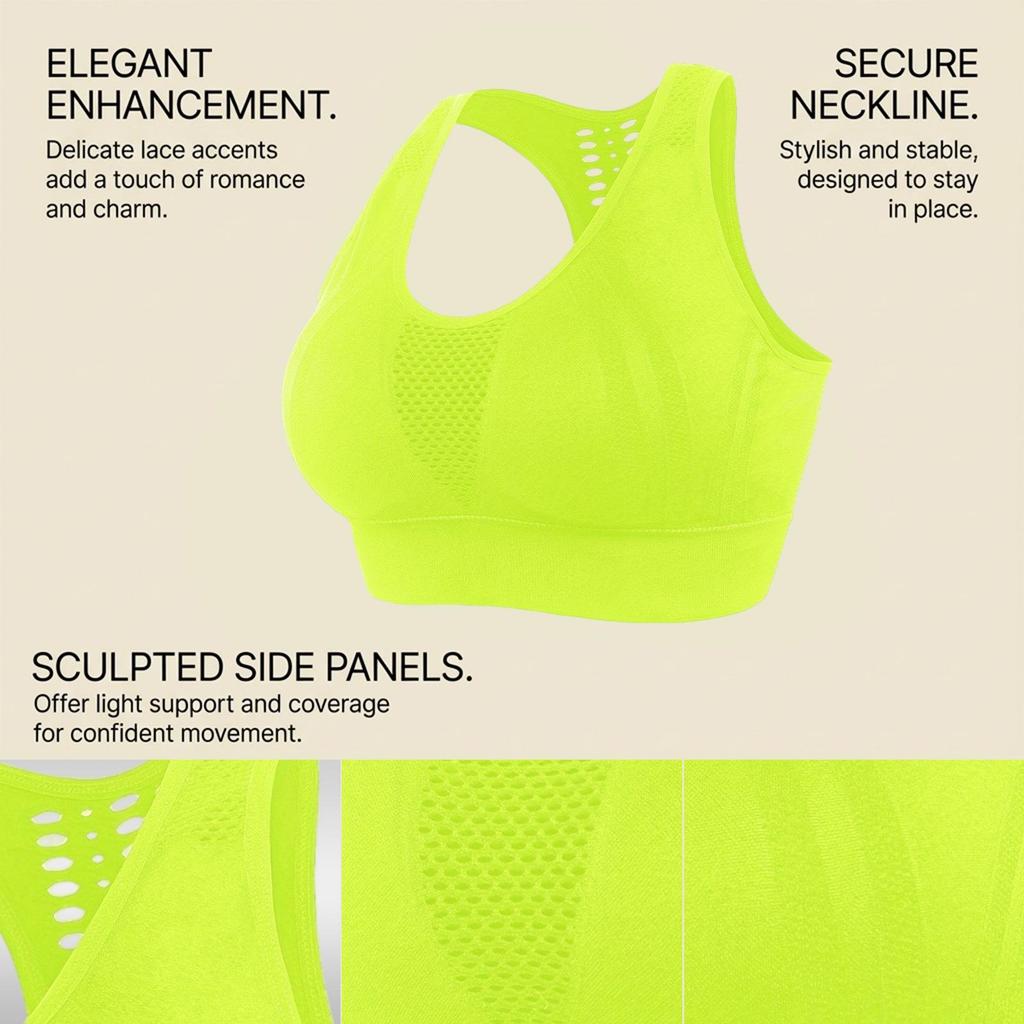 Zeriluna Soft & Breathable Sports Bra - Comfortable, Skin-Friendly Everyday Basic Style