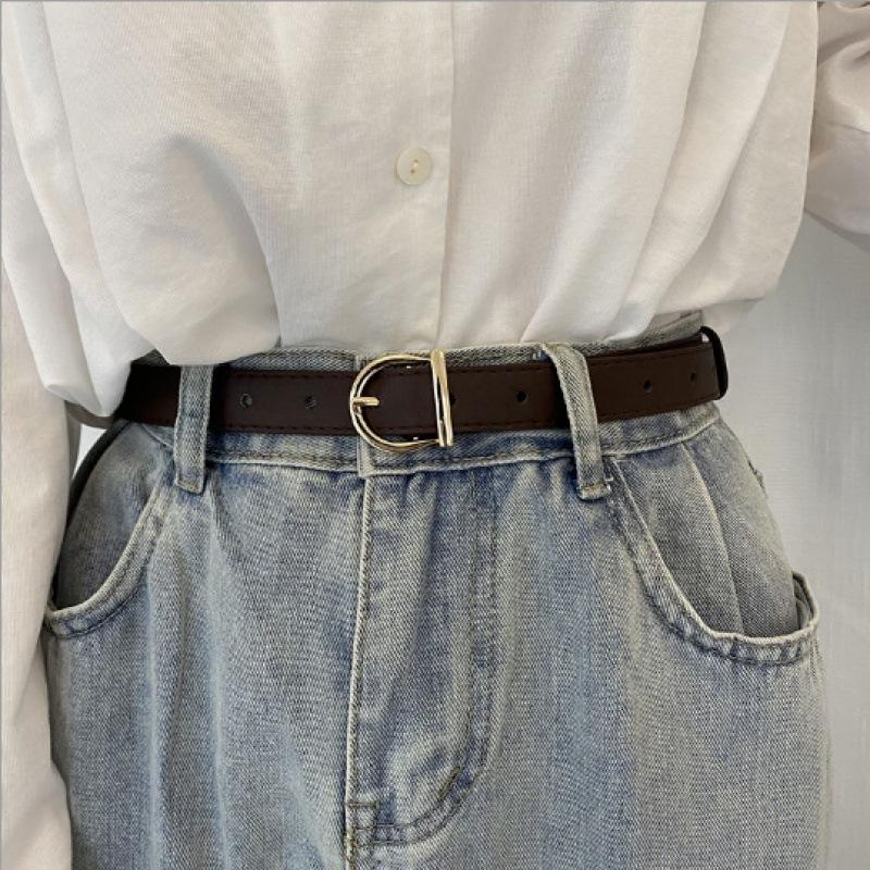 

Leather Contemporary Womens Belt In Timeless Colors Ideal For Fashionforward Outfits коричневый