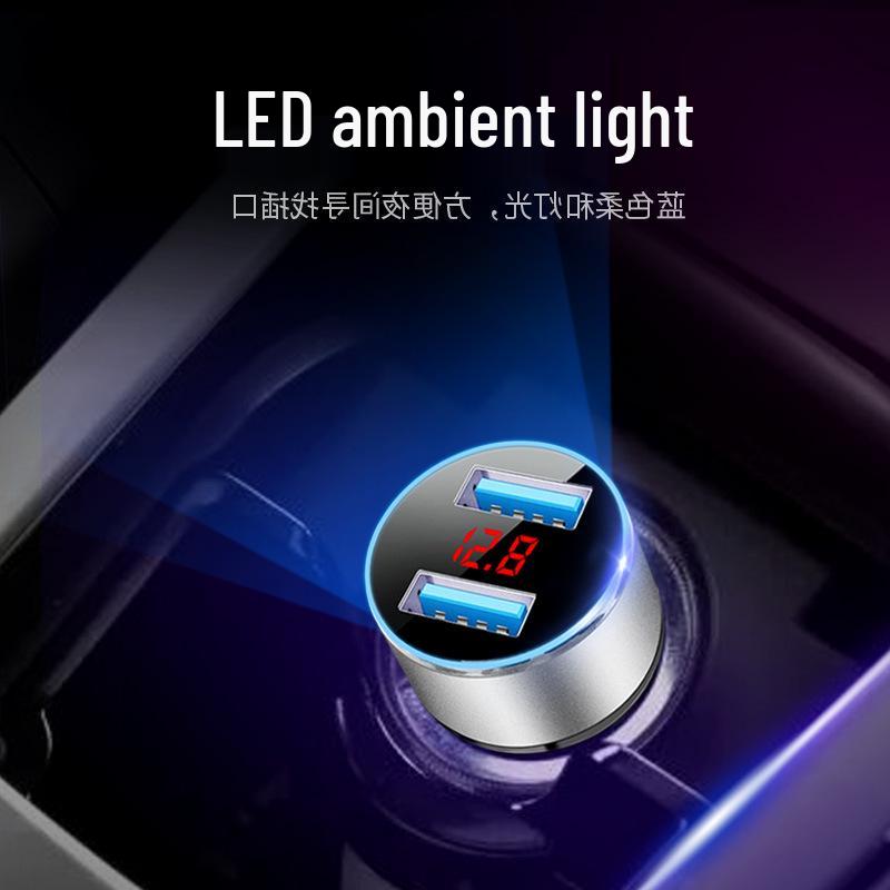 Multi-Function Dual USB Car Charger with Digital Display